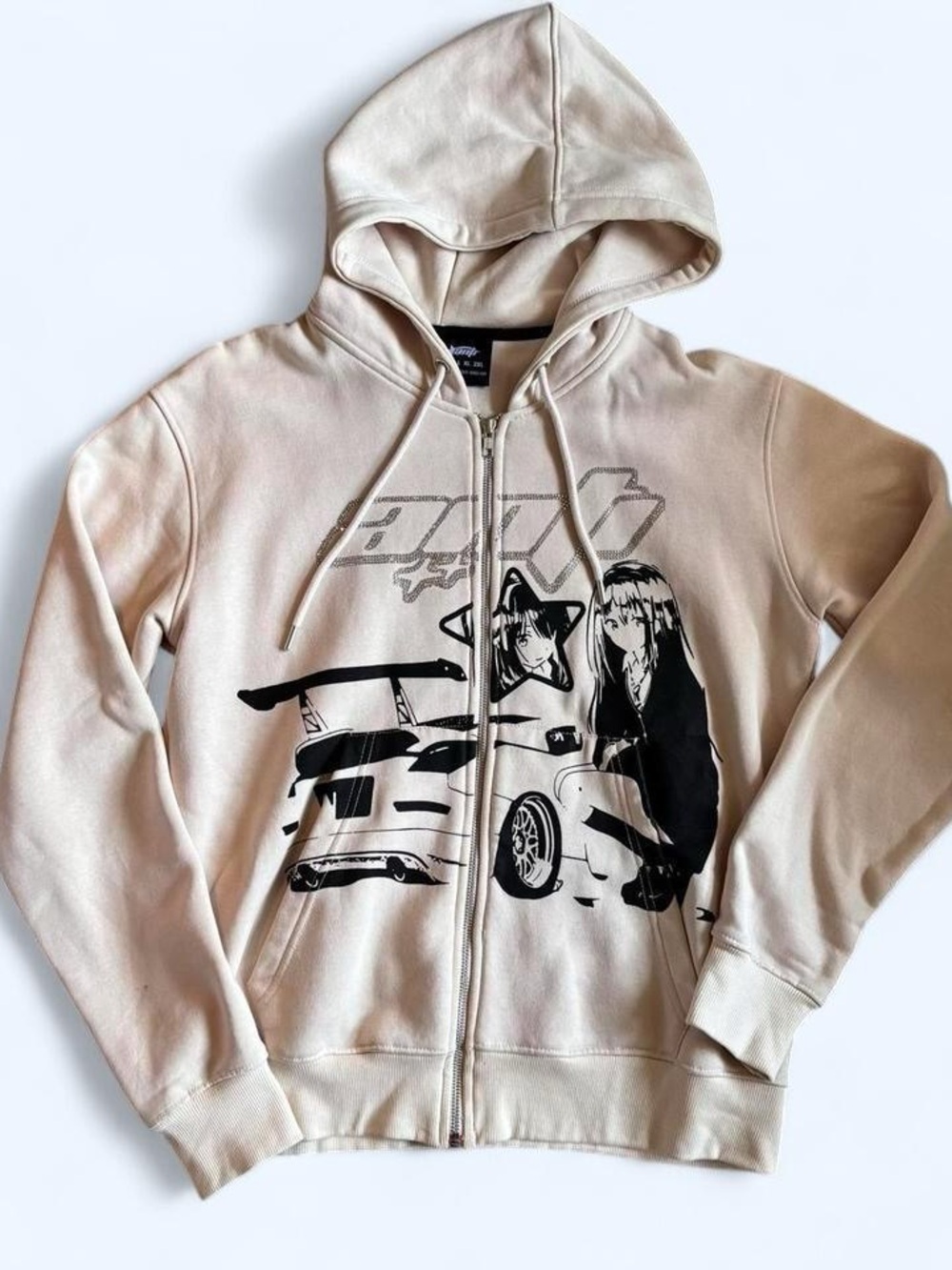 Bedazzled Car Graphic Zip Up